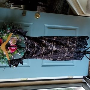 Black Lace Shoulderless Dress Express Size 0